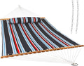 Quilted Outdoor Hammock with Spreader Bars - Heavy-Duty Double Comfort