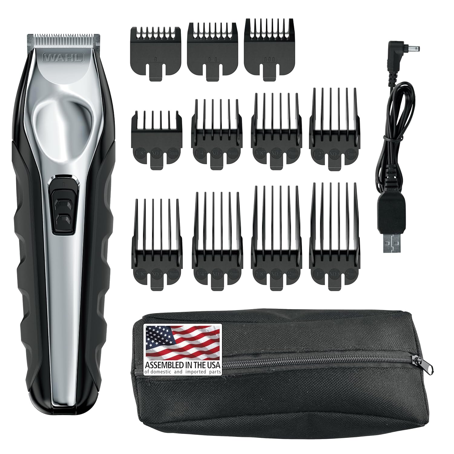 Wahl USA Lithium Ion Total Beard Trimmer for Men with 11 Combs