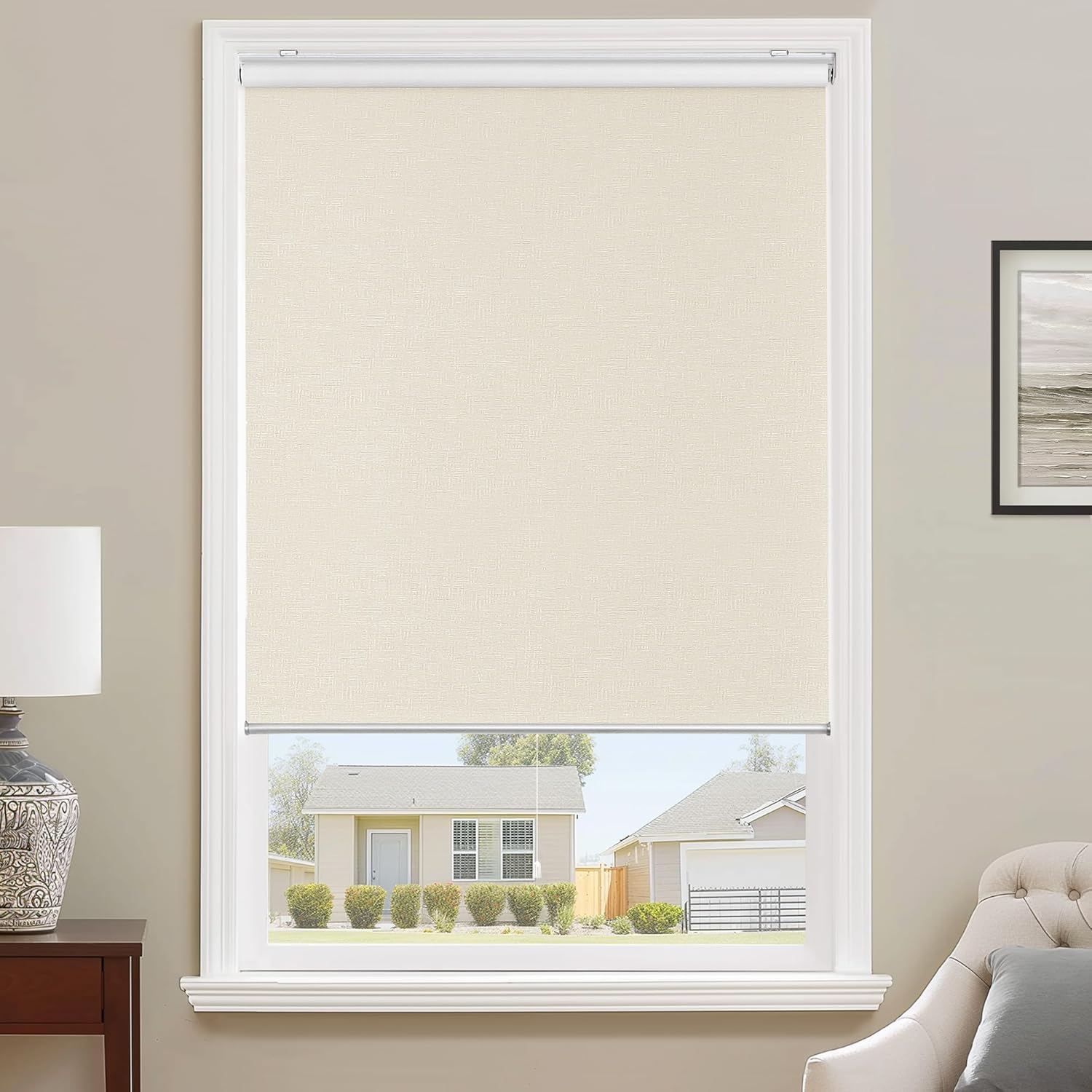 ChrisDowa Cordless Blackout Roller Shade for Total Darkness