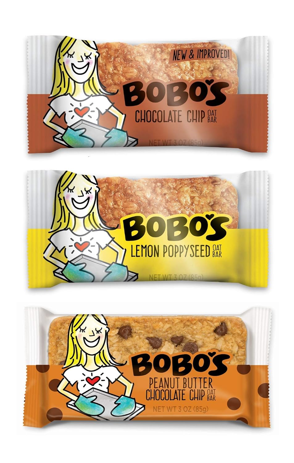 Bobo's Variety Pack Oat Bars - Gluten Free Snack Bars for Energy