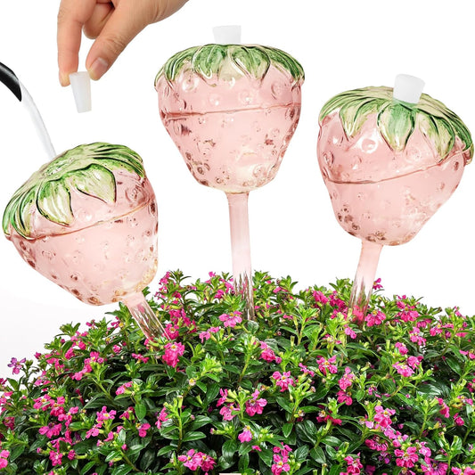 Strawberry Plant Watering Globes for Indoor and Outdoor Use