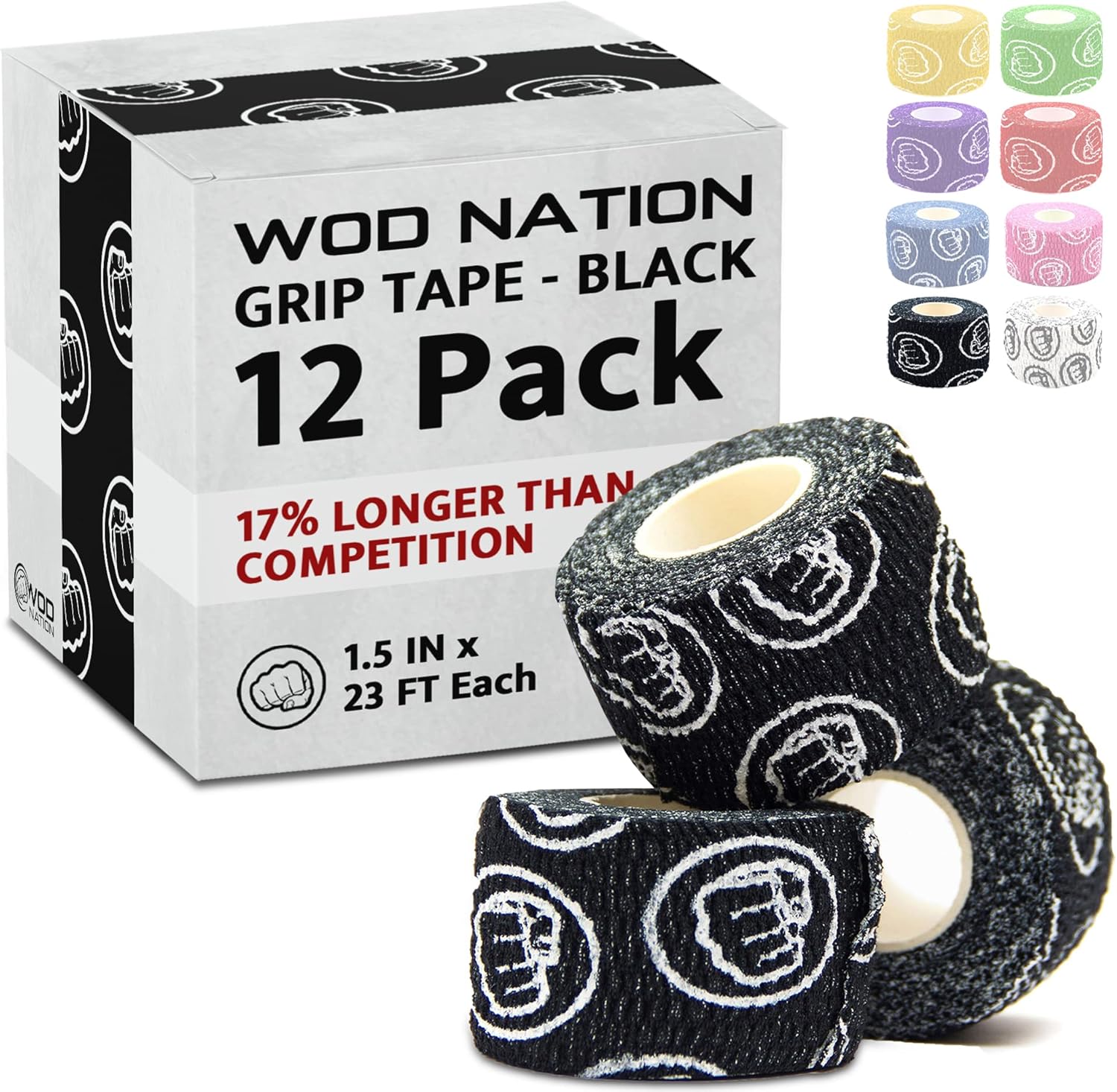 WOD Nation Flexible Hook-Grip Athletic Tape for Weightlifting