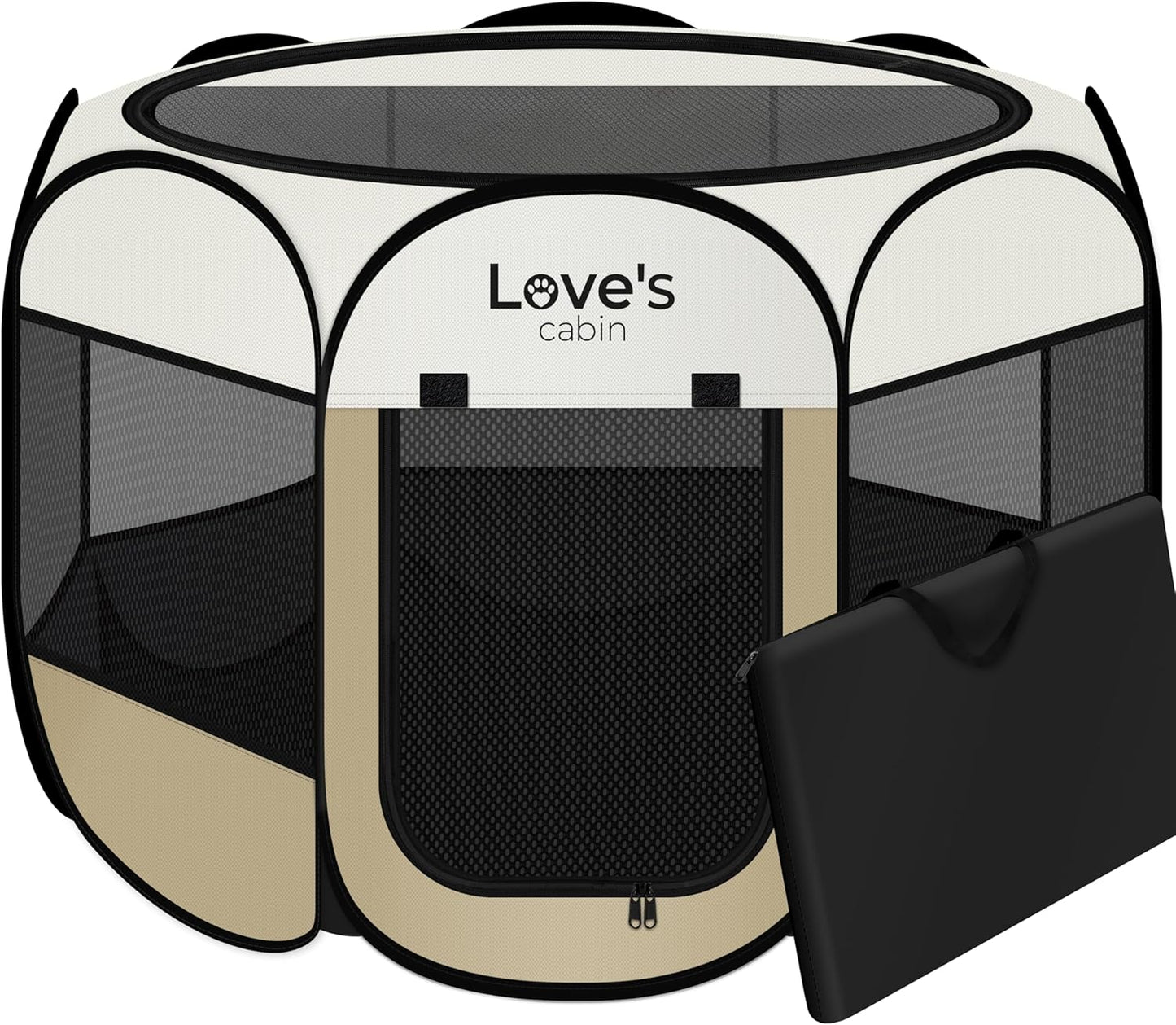 Love's Cabin Portable Pet Playpen for Indoor and Outdoor Use
