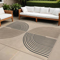 Easy Jute Indoor Outdoor 5x7 Rug - Washable Low-Pile Non-Slip