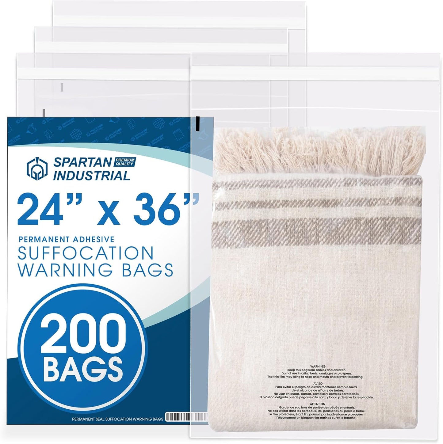 Self Seal Clear Poly Bags 24 X 36 for Shipping and Packaging
