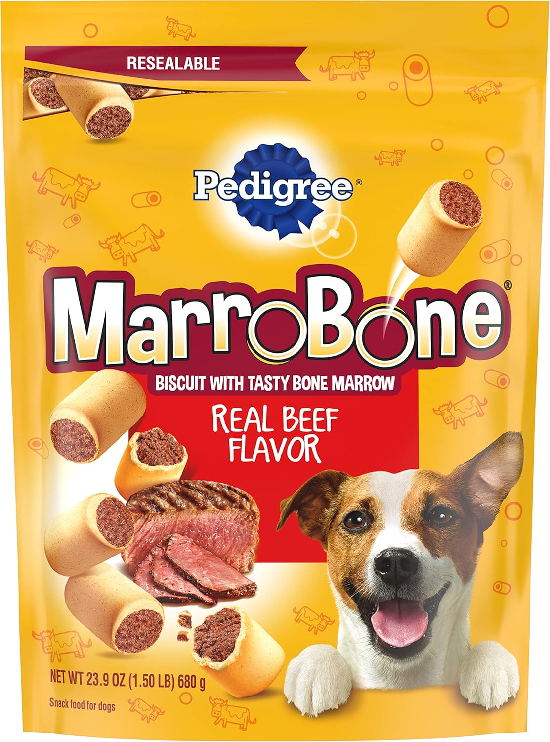 Pedigree Dry Dog Treats MarroBone with Real Beef Flavor 1.5 lb