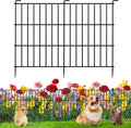 25 Panels Animal Barrier Fence - No Dig Rustproof Metal Garden Fencing