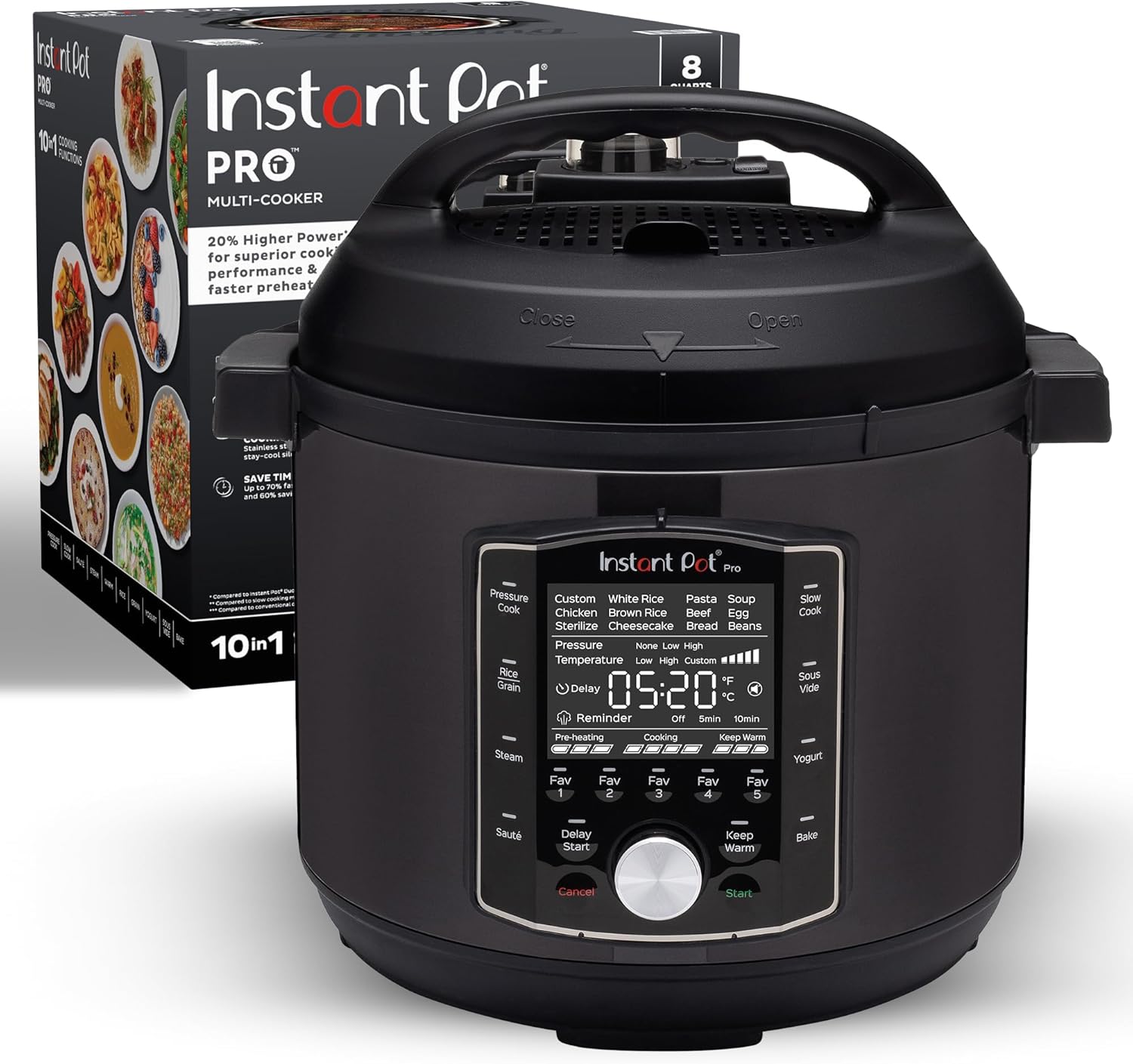 8 QT Instant Pot Pro: 10-in-1 Smart Cooker
