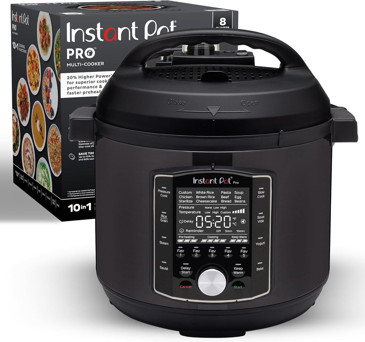 Instant Pot Pro (8 QT) 10-in-1 Cooker & Recipe App