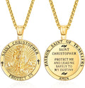 ADMETUS Saint Christopher 925 Sterling Silver Medal Necklace