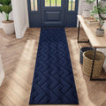 Indoor Doormat 20x59 Navy Blue - Low Profile Non Slip Entry Mat