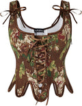 Scarlet Darkness Corset Top Renaissance Floral Lace Up Bustier