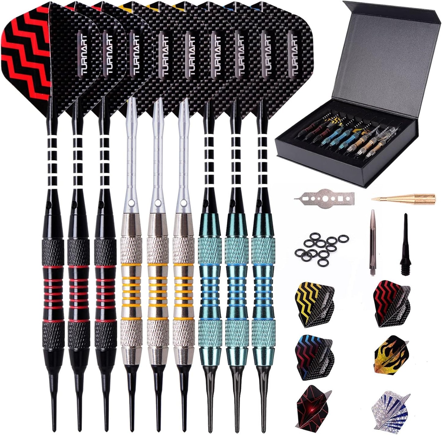 Turnart Darts Plastic Tip Set - Professional Soft Tip Darts