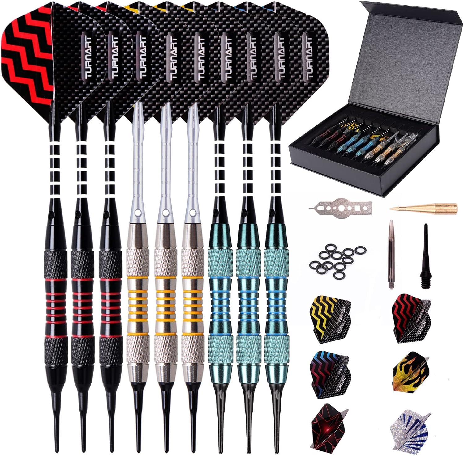 Turnart Darts Plastic Tip Set - Professional Soft Tip Darts