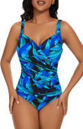 Aqua Regina Plus Size One Piece Swimsuit - Ruched Tummy Control