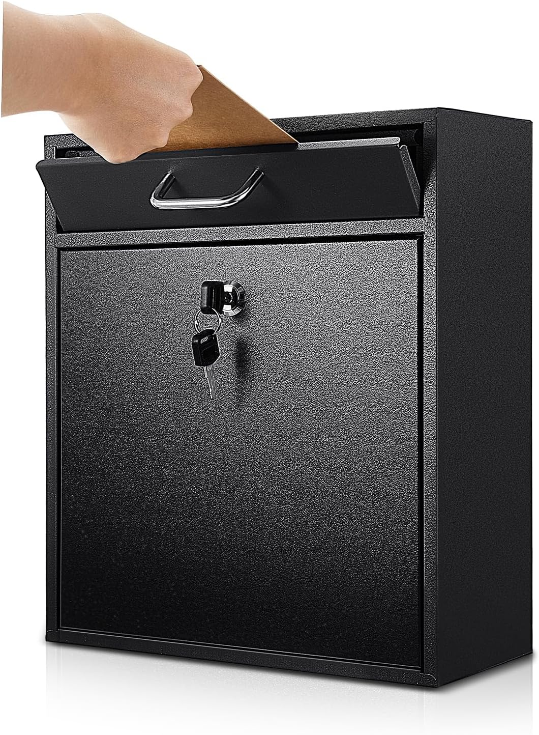 Locking Mailbox with Key for Outdoor Use - Secure Wall Mount