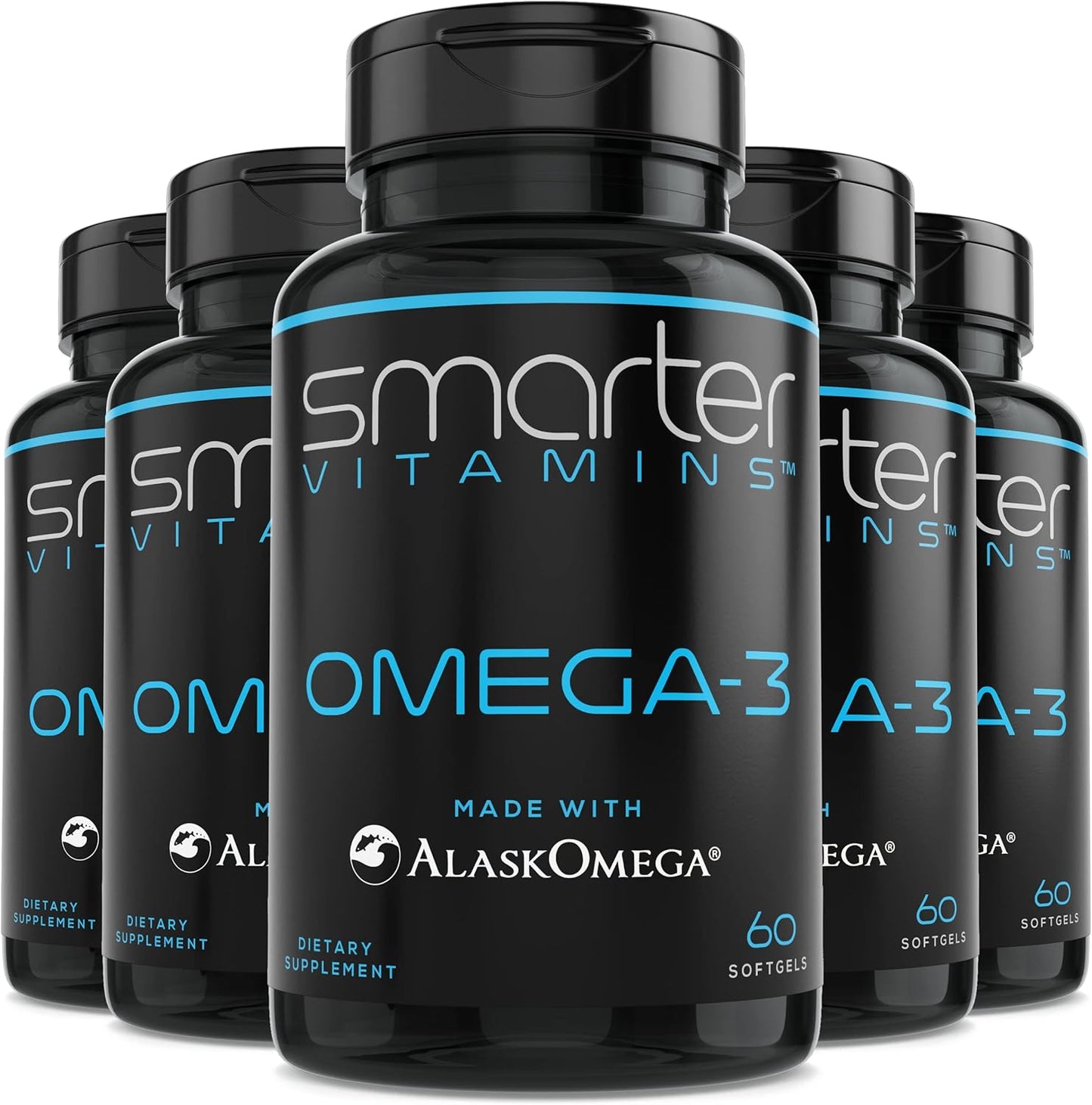 Smarter Omega 3 Fish Oil 5 Pack for Brain Health and Wellness