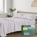 THREAD SPREAD 100% Organic Cotton Percale Sheets Queen Size - Cooling