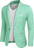 COOFANDY Men Blazer Slim Fit One Button Sport Coat - Lightweight