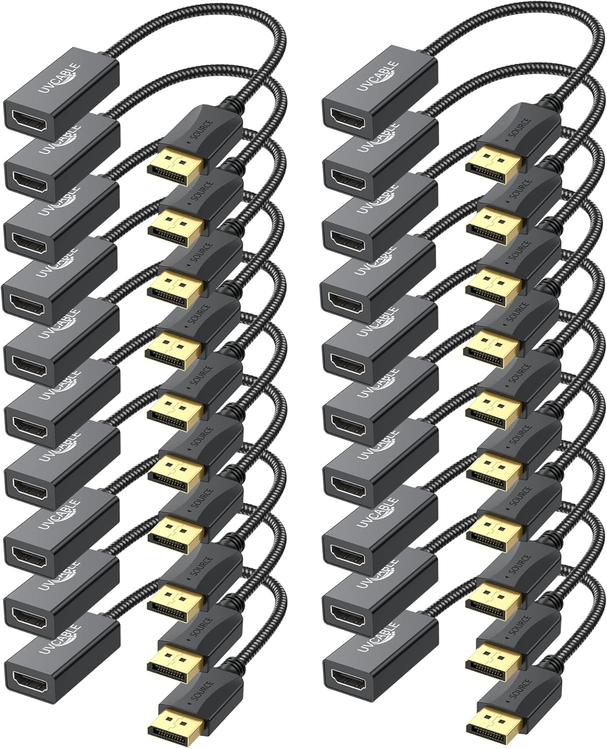 DisplayPort to HDMI Adapter 4K - 20-Pack for Versatile Use