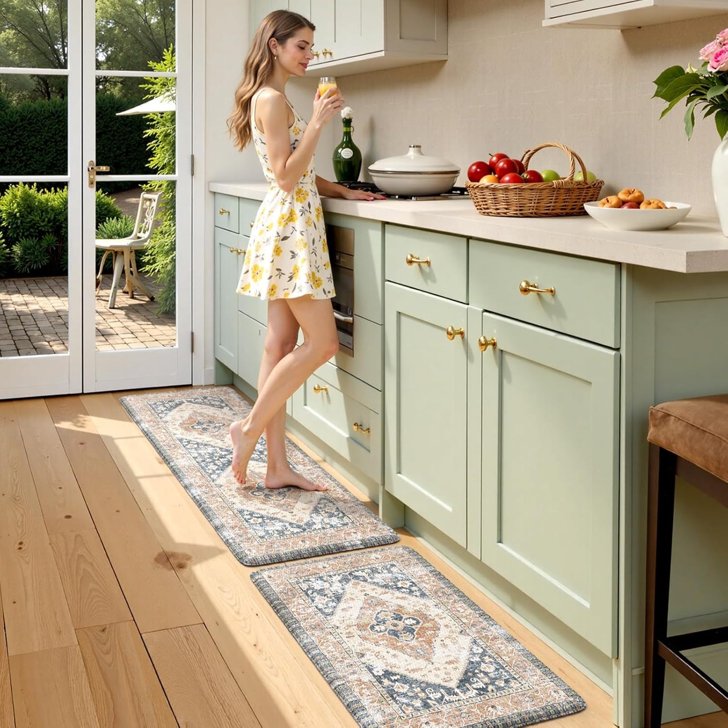 KIMODE Anti Fatigue Kitchen Mat Set for Comfort and Safety