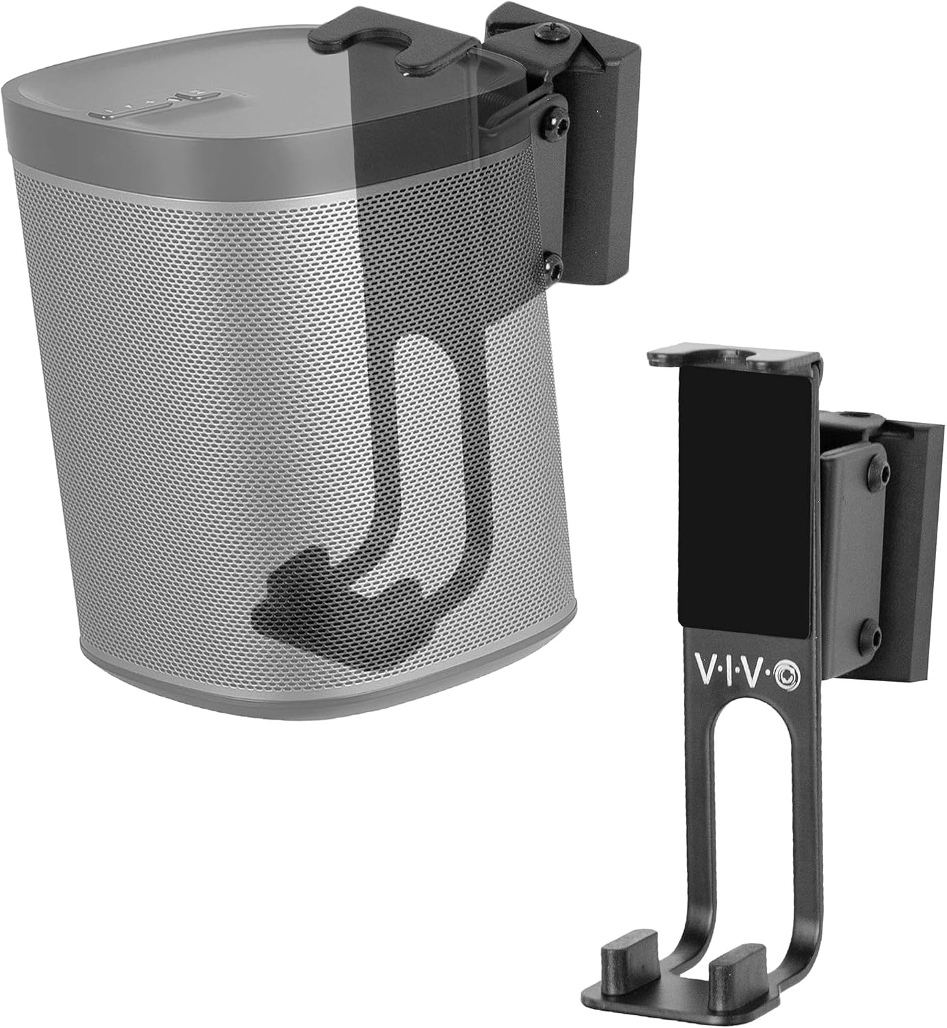 Adjustable Dual Speaker Wall Mounts for Sonos - Black