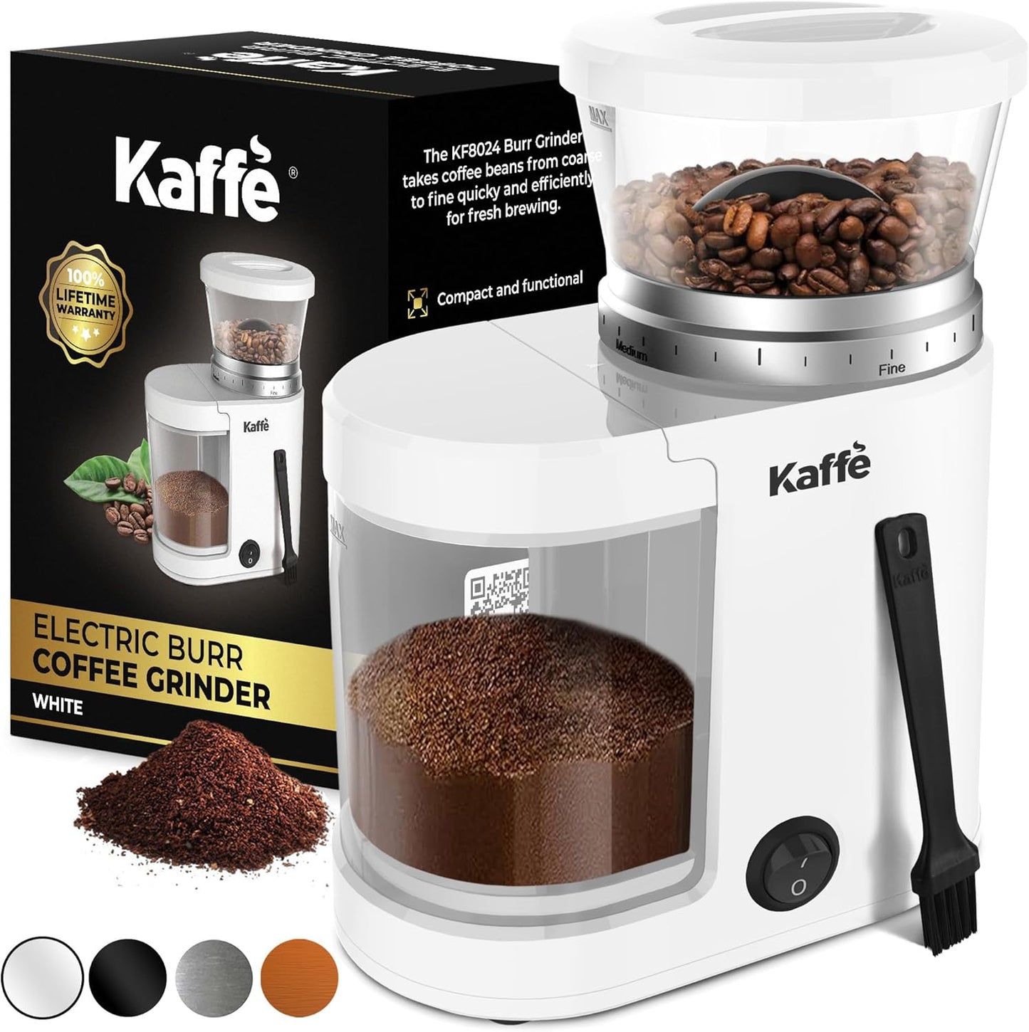 Kaffe Electric Burr Coffee Grinder for Fresh Coffee at Home