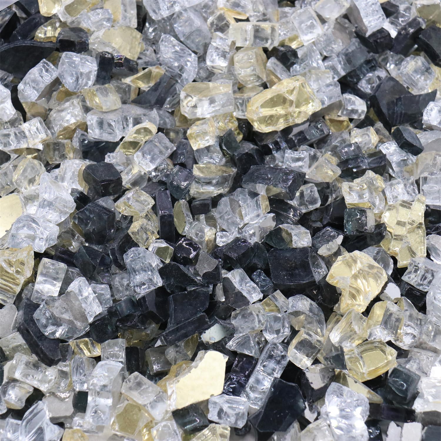 Fire Glass for Fire Pit - Reflective Tempered Glass Rocks