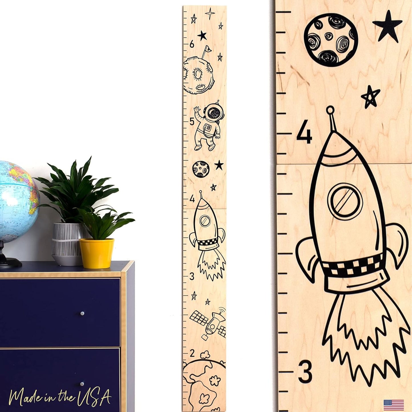 Outer Space Growth Chart for Kids - Height Measurement Tool
