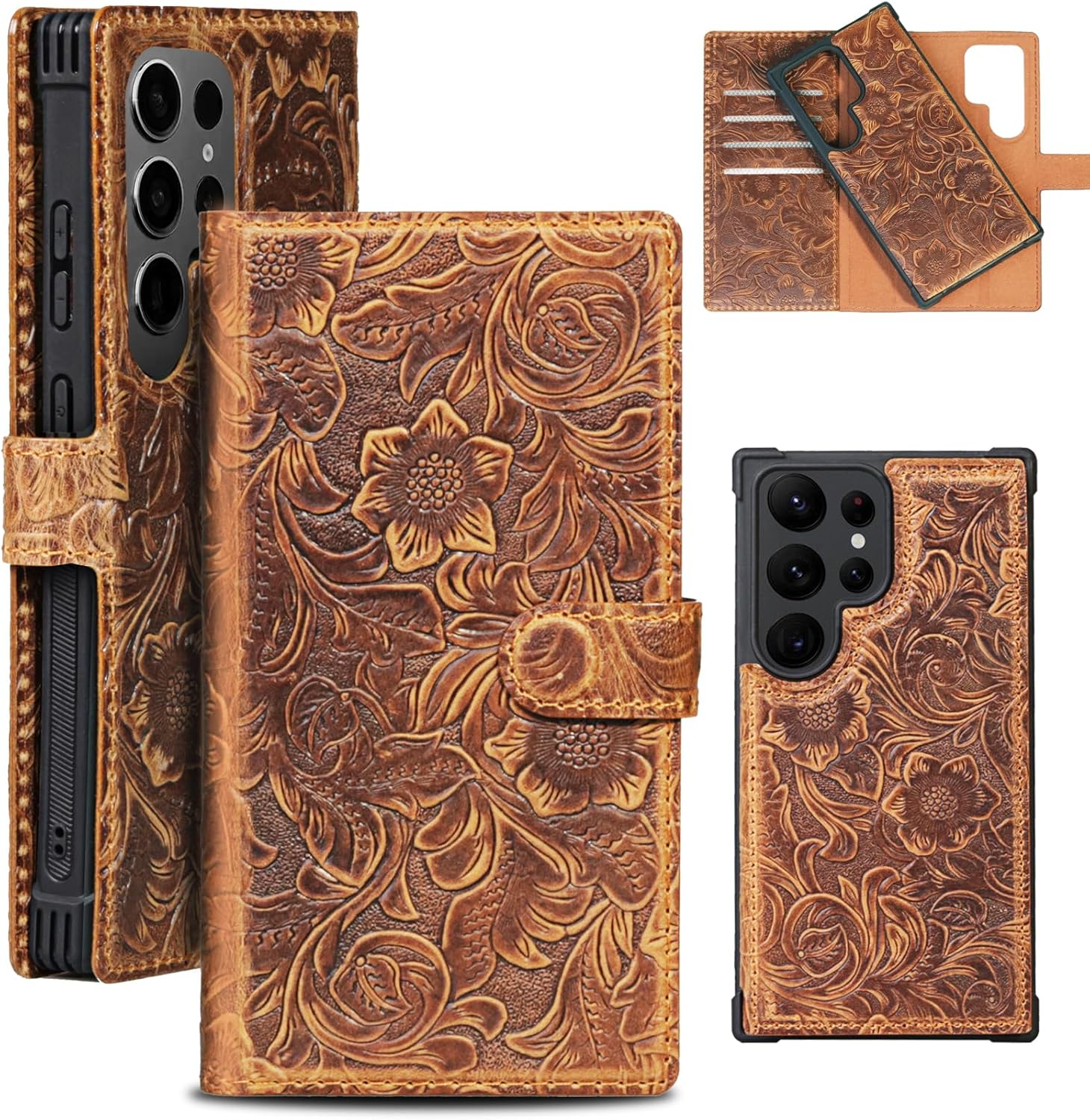 Leather Case Wallet for Samsung Galaxy S25 Ultra - Stylish & Secure