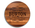 Personalized Lazy Susan Turntable - Solid Acacia 18 in Engraved