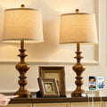 27.5ft Copper Farmhouse Table Lamps Set of 2 - 3-Way Touch Dimmable