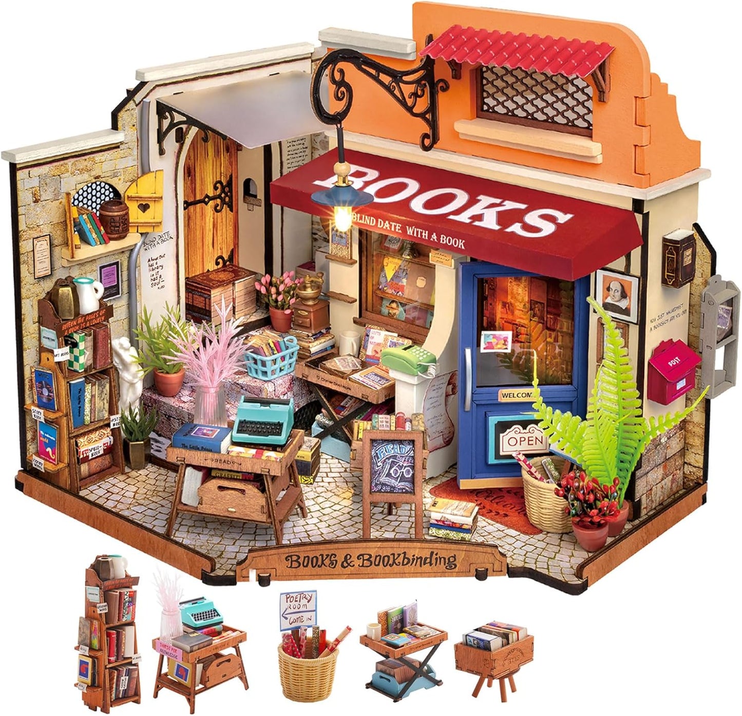 Rolife DIY Miniature House Kit for Book Lovers and Crafters