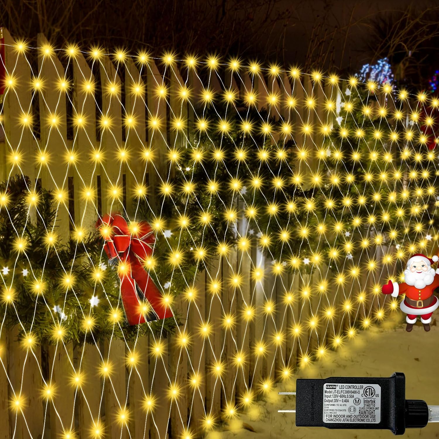 510 LED Christmas Net Lights for Outdoor Holiday Decorations
