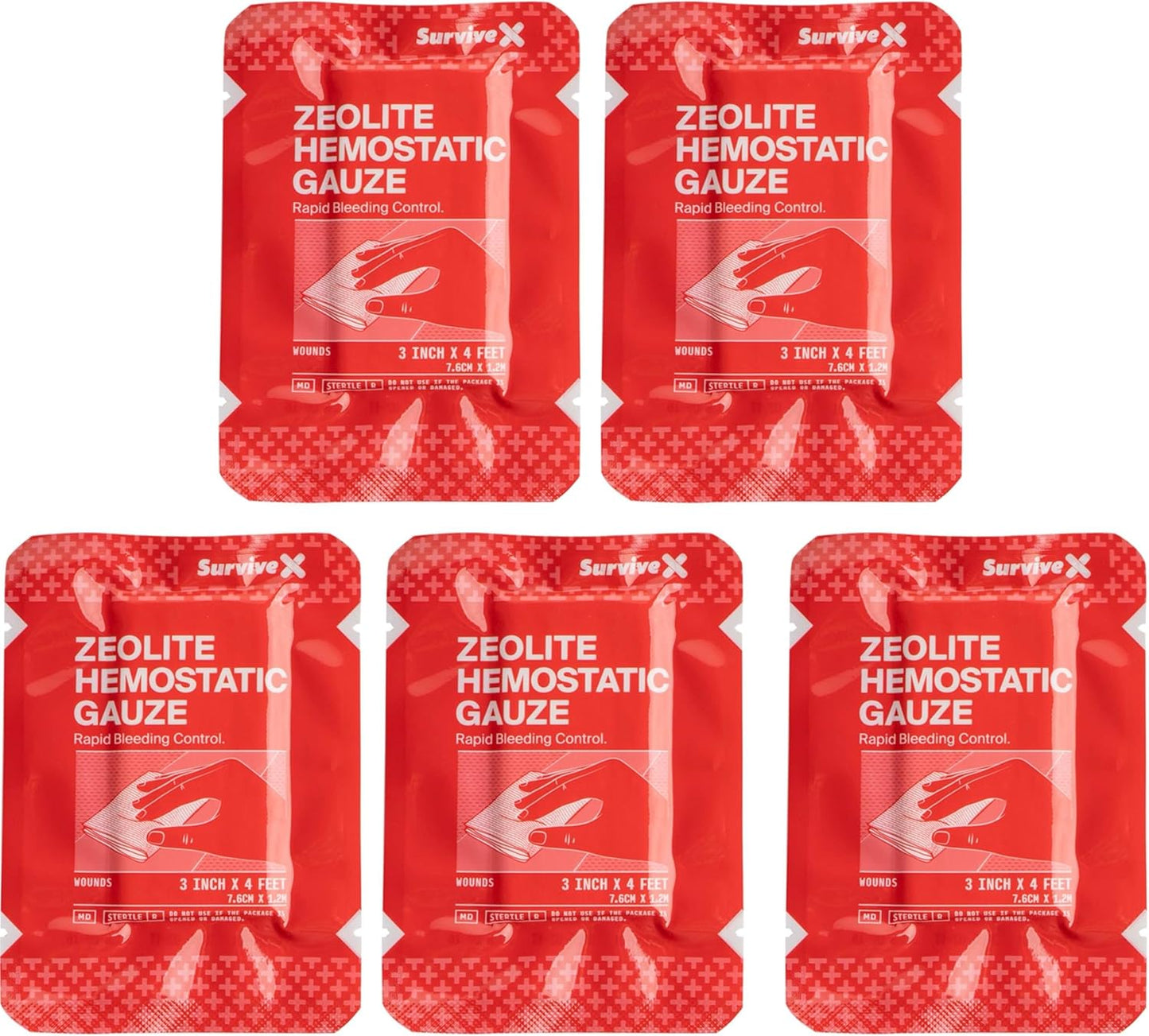 Hemostatic Gauze for Quick Blood Clotting - 5 PCS Pack