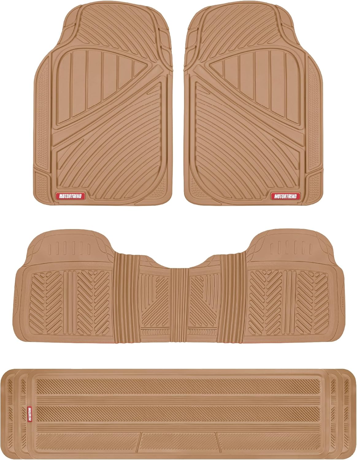Motor Trend Heavy Duty Rubber Floor Mats for Full Interior Protection
