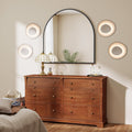 Wide Arched Wall Mirror 38 x 40 in - Elegant Arch Vanity Mirror