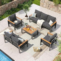 Aluminum Patio Furniture Set 7 Seats - Oversized Outdoor Sectional