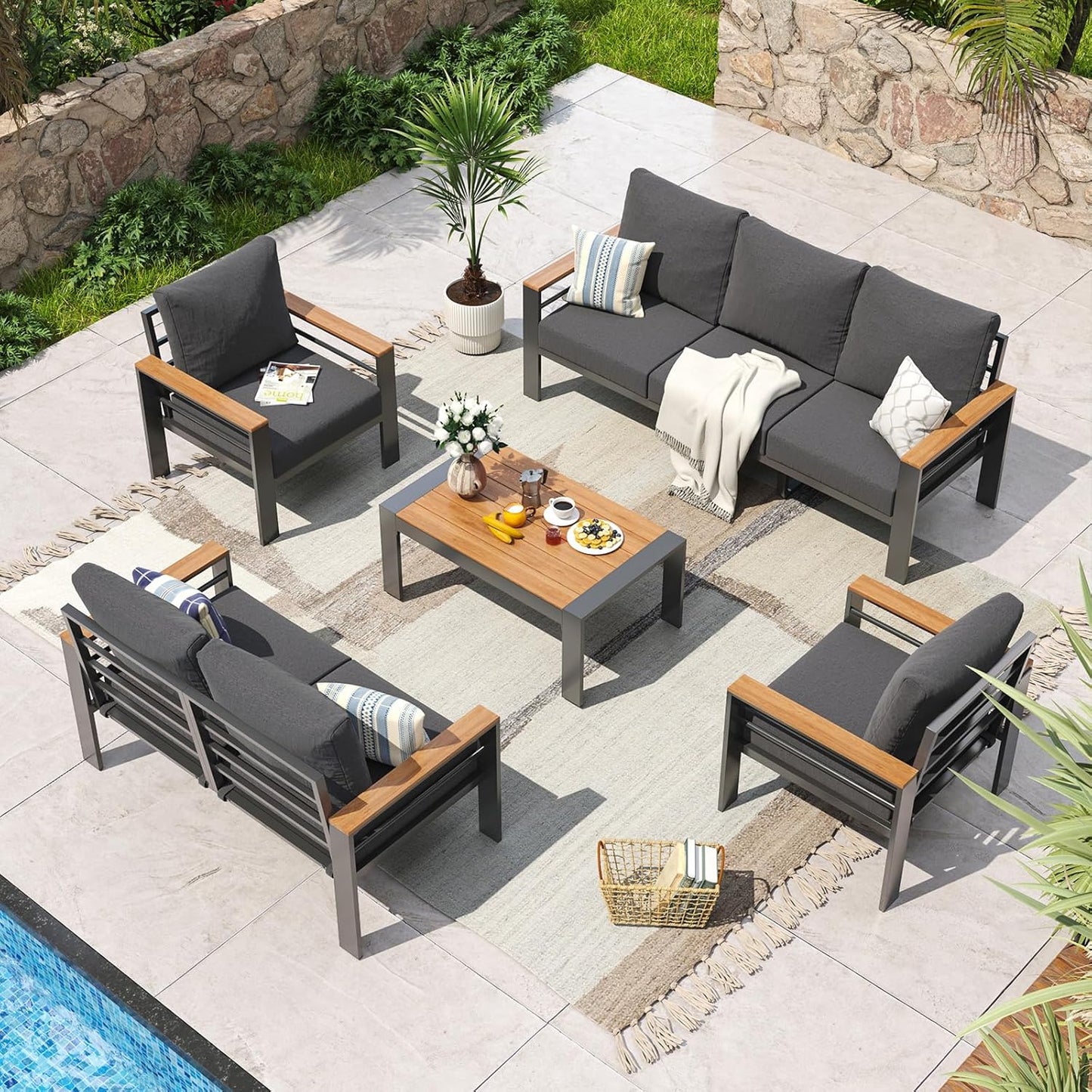 Aoxun Aluminum Patio Furniture Set for Ultimate Outdoor Comfort