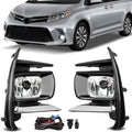 Fog Lights Assembly for Toyota Sienna 2018 2019 - Replacement Kit
