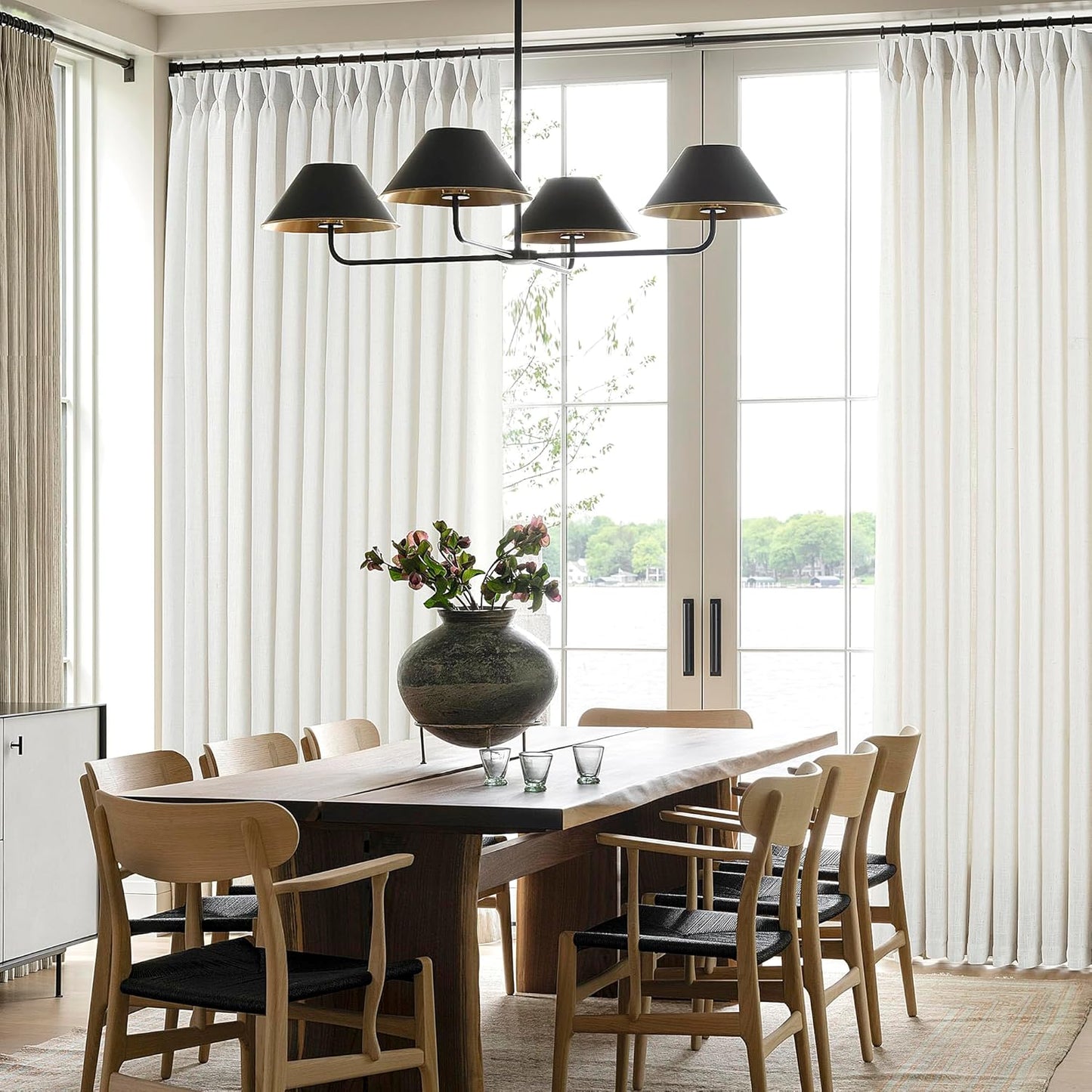 Pinch Pleated Curtains 100 inches Long for Elegant Living Spaces