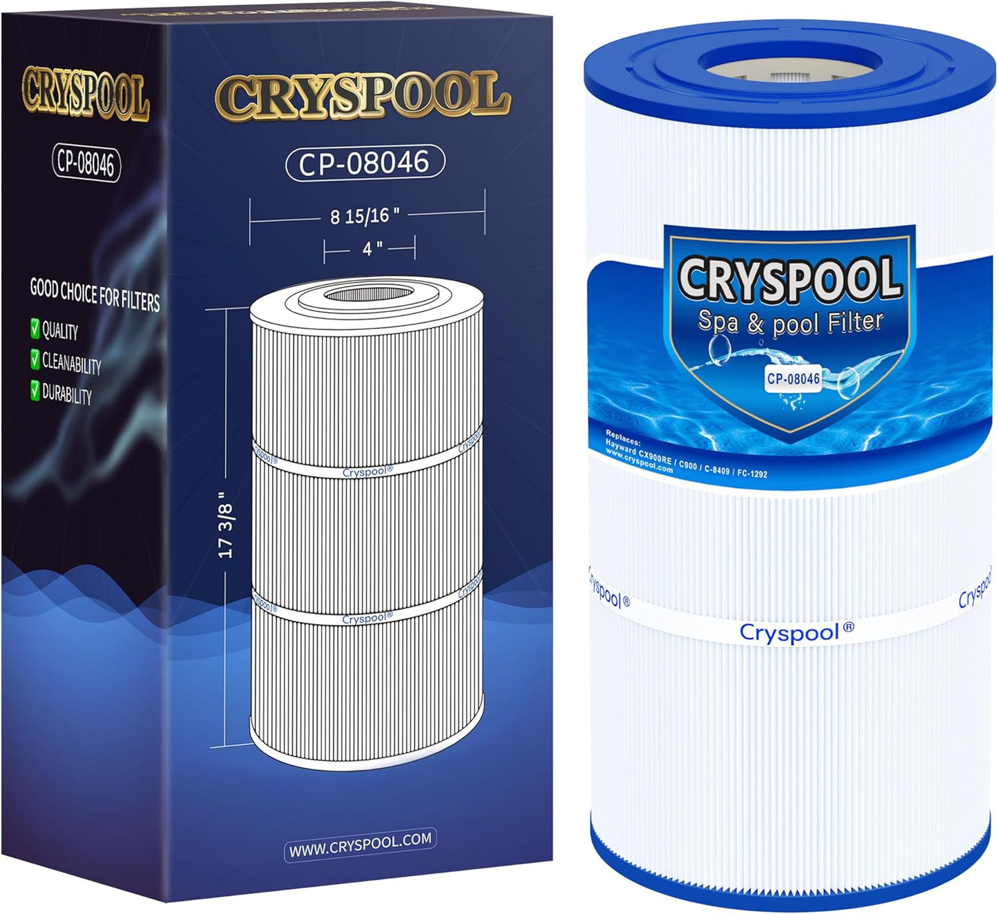 Cryspool 08046 Filter for Hayward C900 and Other Models