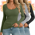 Thermal Long Sleeve Shirt 3-Pack - Fleece Lined Winter Base Layer