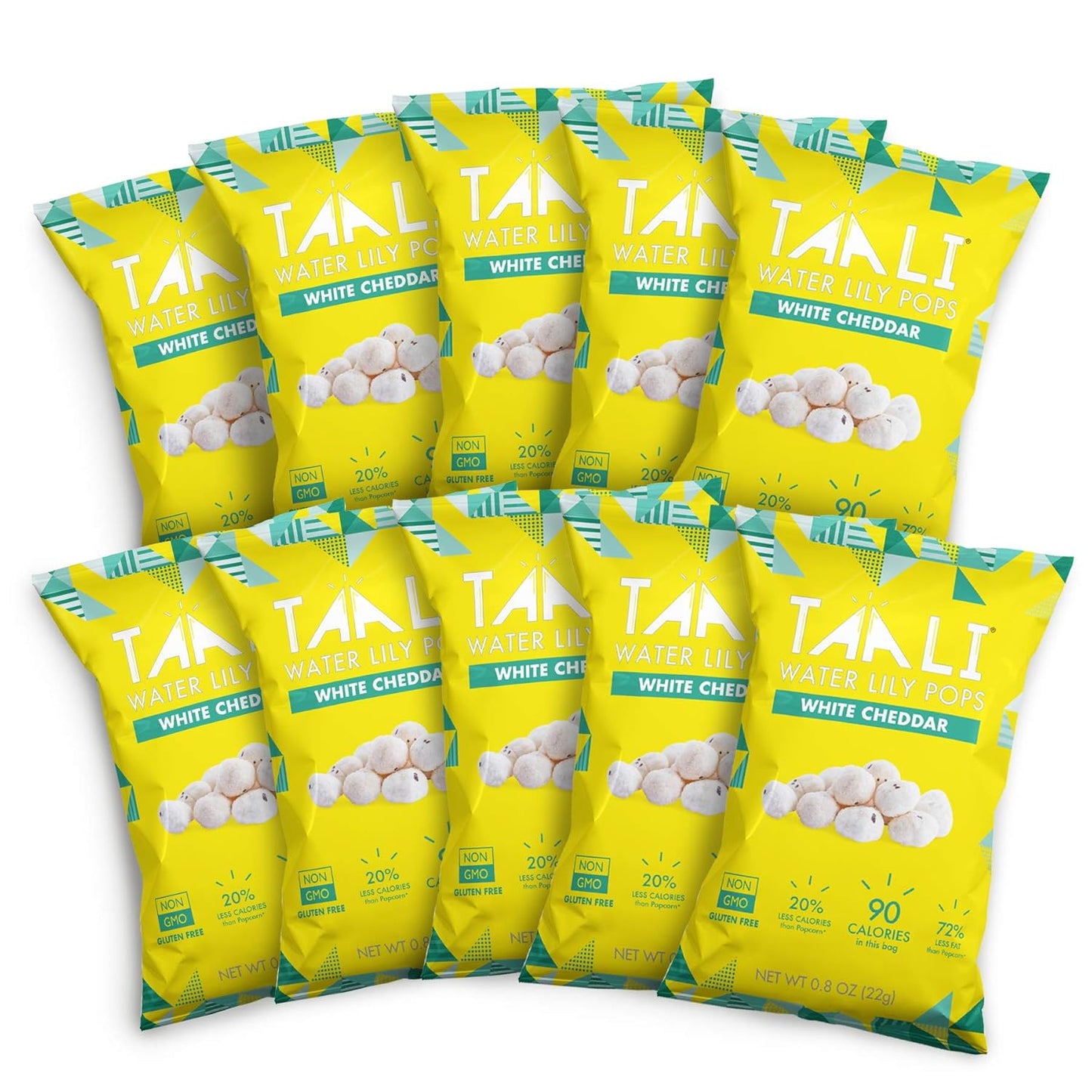 Taali White Cheddar Water Lily Pops - Healthy Crunchy Snack
