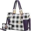 Tote Bag for Women 2-PC Vegan Leather Set - Top-Handle Purse