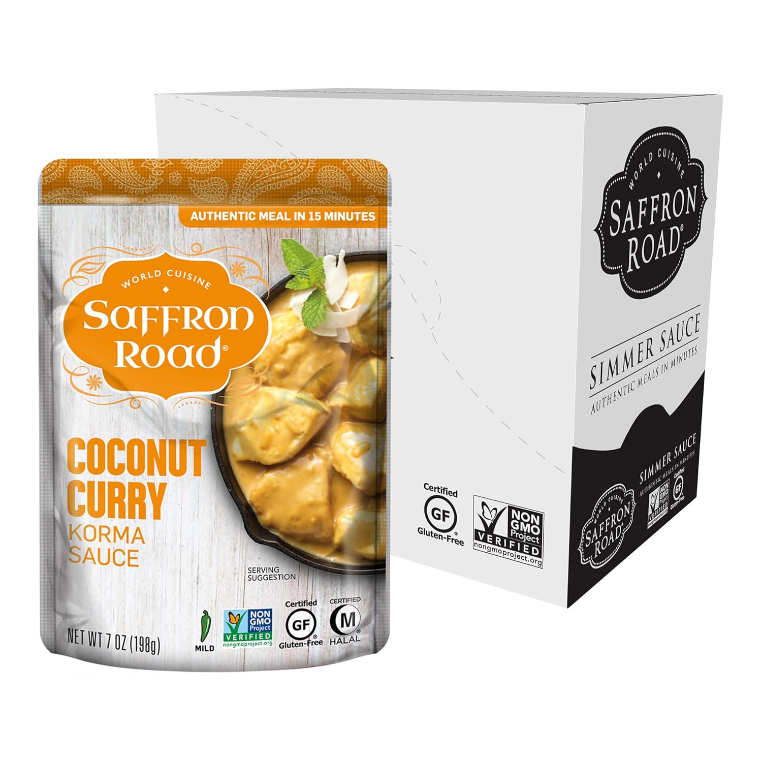 Saffron Road Coconut Curry Simmer Sauce for Quick Meals