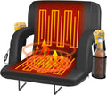 Heated Stadium Seat 23in with Back Support - USB Heated Bleacher Chair