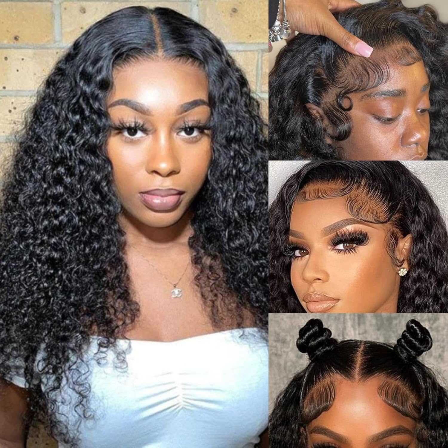 Deep Wave 13x4 HD Lace Front Wigs for Black Women - 18 Inch