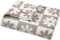 Betsey Johnson Daisy Check Beige Twin Blanket - Ultra Soft Plush