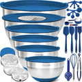 Priority Chef Stainless Steel Mixing Bowls Set with Lids 30Pcs